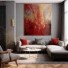 Red Wall Art Gold Painting Abstract Artwork Famous Luxury Oil Painting Ideas