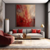 Red Wall Art Gold Painting Abstract Artwork Famous Luxury Oil Painting Ideas