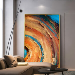 Burnt Orange Paint Large Abstract Wall Art Texture Painting Living Room Wall Decor Ideas