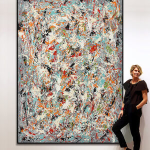 Jackson Pollock Canvas Colorful Large Wall Art For House