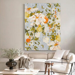 Abstract Flower Paintings Fresh American Style Hand Painted Wall Art