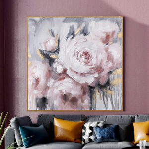 Peony Painting Pink Abstract Art Pink Room Decor