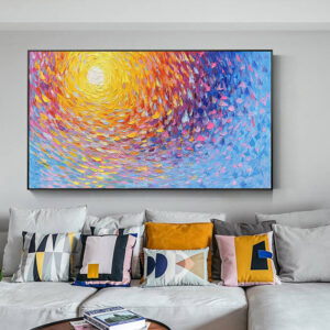 Texture Painting On Canvas Colorful Abstract Art Gallery Wall Art