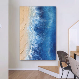 Sea Painting Wall Art In Blue Seascape Art Hotel Painting