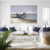 Boat Painting Coastal Wall Art For Living Room