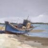 Boat Painting Coastal Wall Art For Living Room