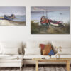 boats painting beach decor coastal homes