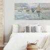 sailboat painting ocean wall art modern coastal decor