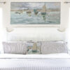 sailboat painting ocean wall art modern coastal decor
