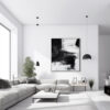 Framed Painting Minimalist Wall Art Black And White Wall Art Hotel Room Decoration