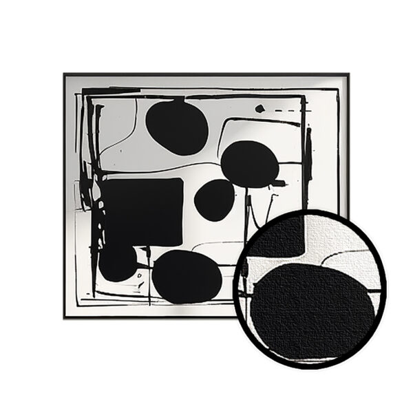 Geometry Large Modern Wall Art In Living Room Large Black And White Painting