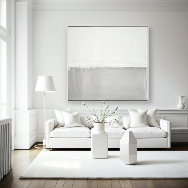 Neutral Wall Art Grey And White Paintings Minimalist Home Decor3