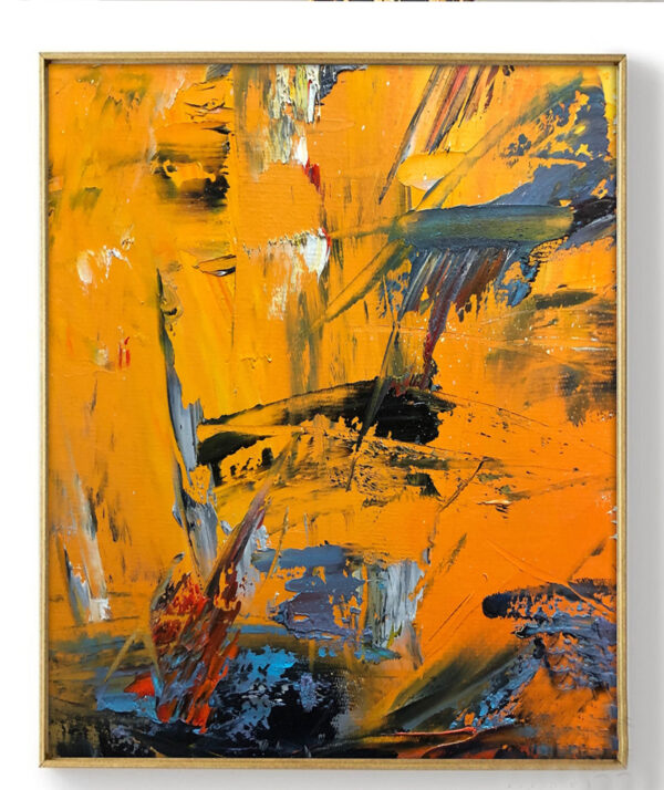 Large Yellow Painting Abstract Art, Extra Large Painting On Canvas,Large Orange Abstract Painting, Contemporary Art Modern Oil Painting